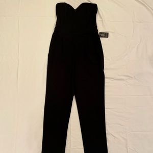 Express STRAPLESS SWEETHEART JUMPSUIT STRETCH SZ 0